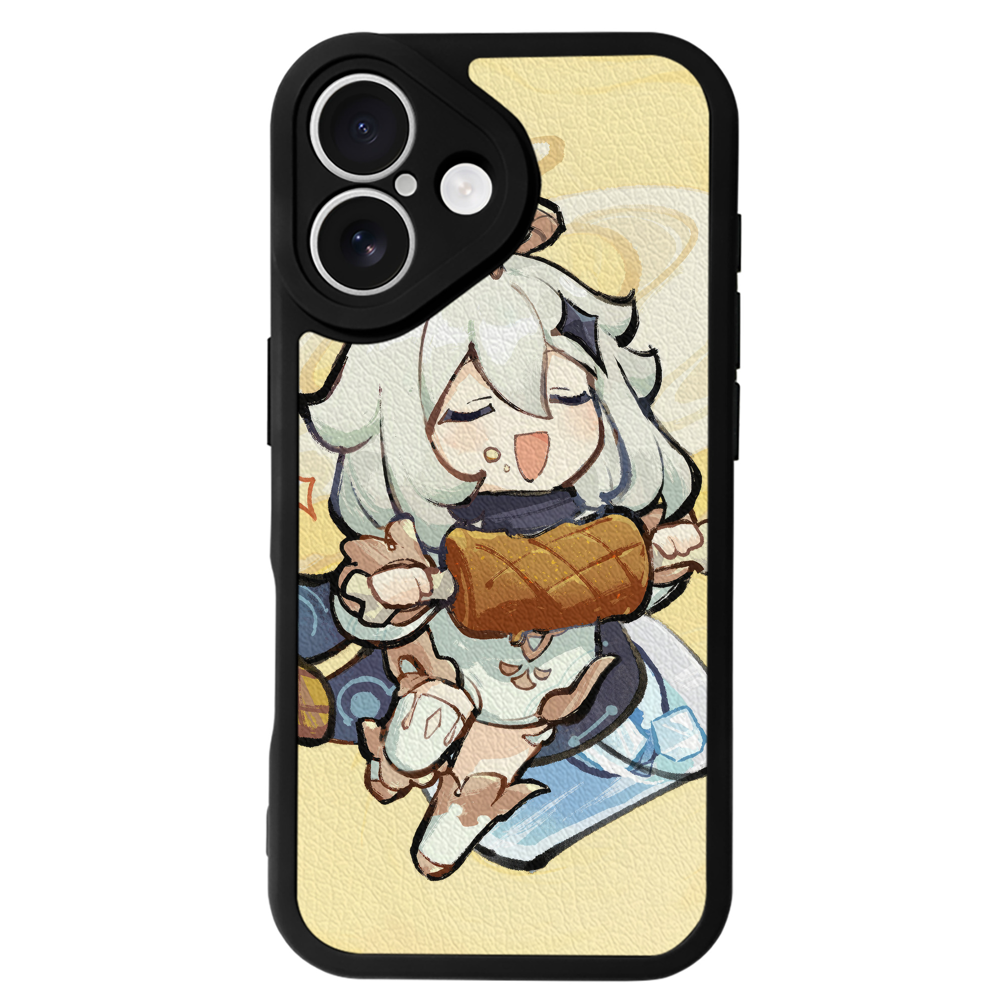 げんし神 genshin 【iPhone 16シリーズ対応】シリコンスマホケース（レザー調） 材質：シリコン